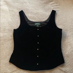 Ralph Lauren Black Velvet Crop
